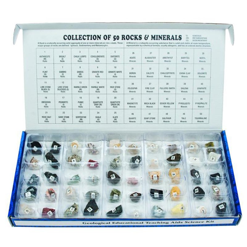 Collection de 20 Roches et Minéraux