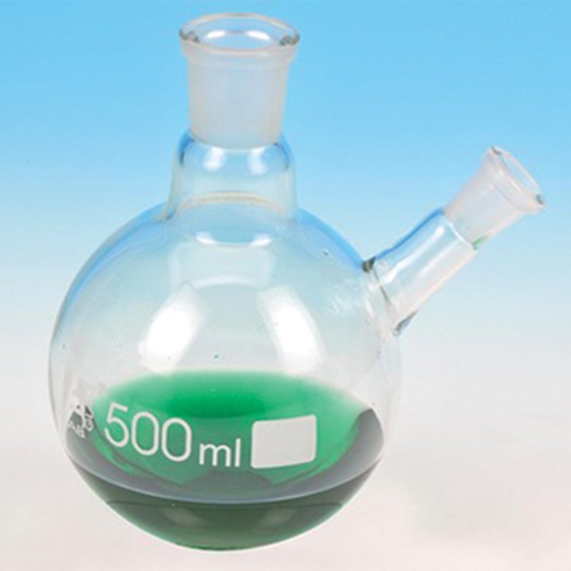 Ballons en verre borosilicaté à fond rond et cols rodés  Bicol  500 ml