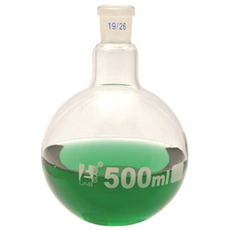 Ballons en verre borosilicaté à fond rond et cols rodés  monocol 100 ml