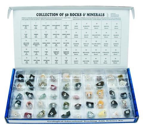 Collection de 50 Roches et Minéraux