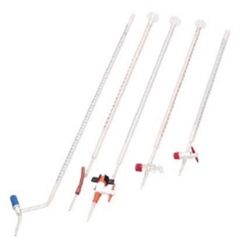 Burettes de Mohr clé en verre 25 ml-1/10e