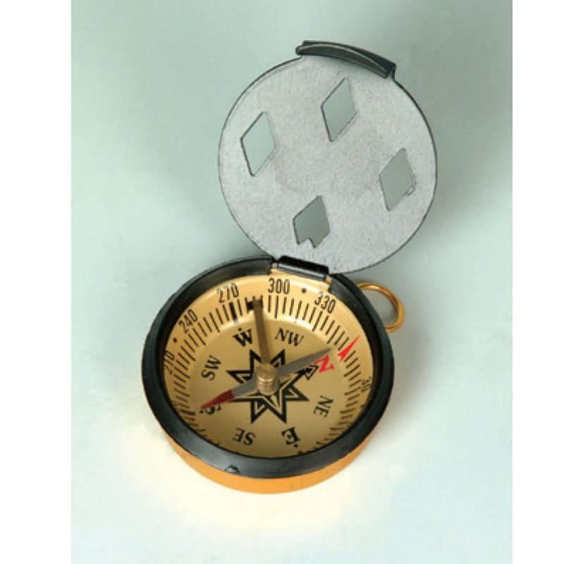 Boussole avec couvercle et cran d’arrêt