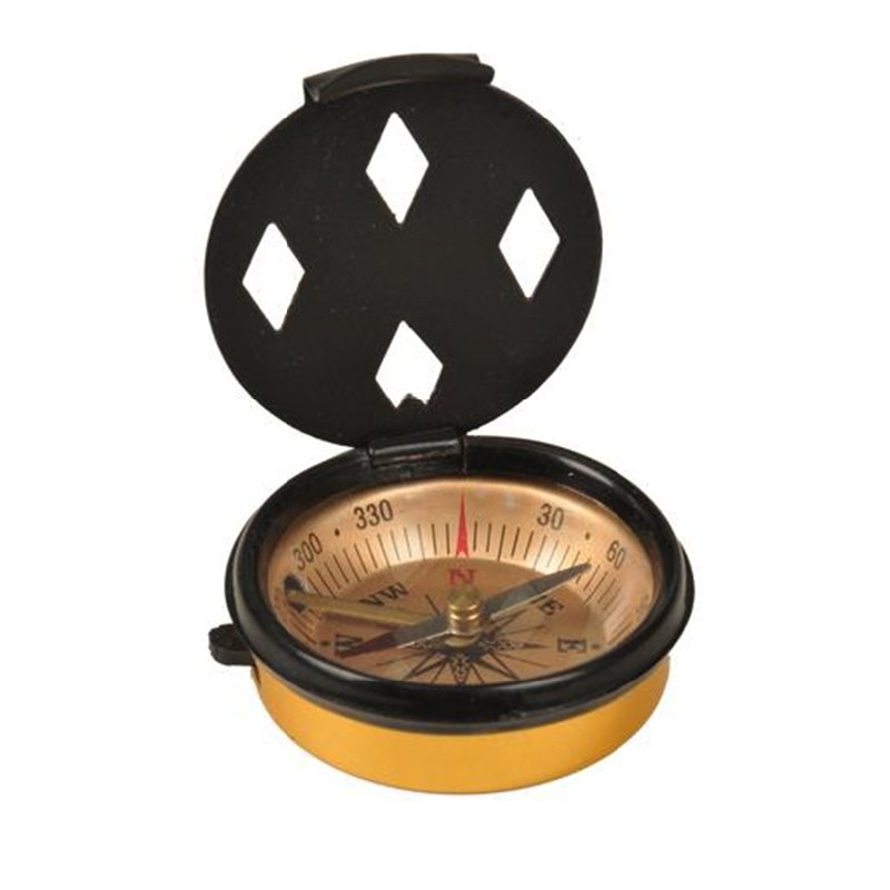 Boussole avec couvercle et cran d'arrêt