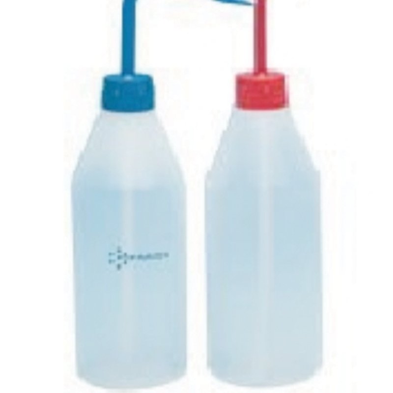 Pissettes avec embout en couleur PE : bleu 250 mL