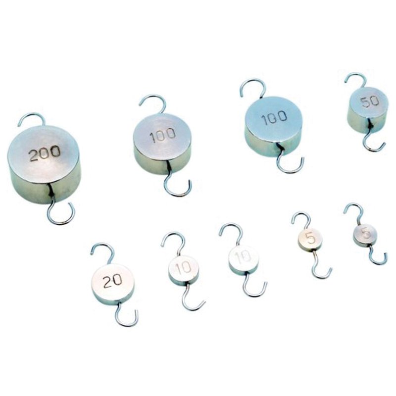 série de masses à crochet aplaties