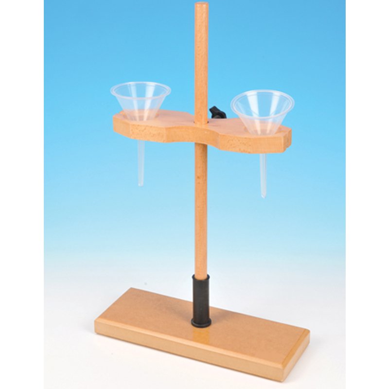 Support en bois pour 2 entonnoirs