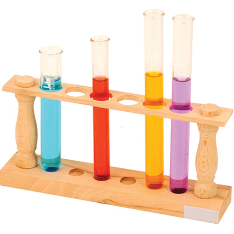 Support en bois pour 6 tubes